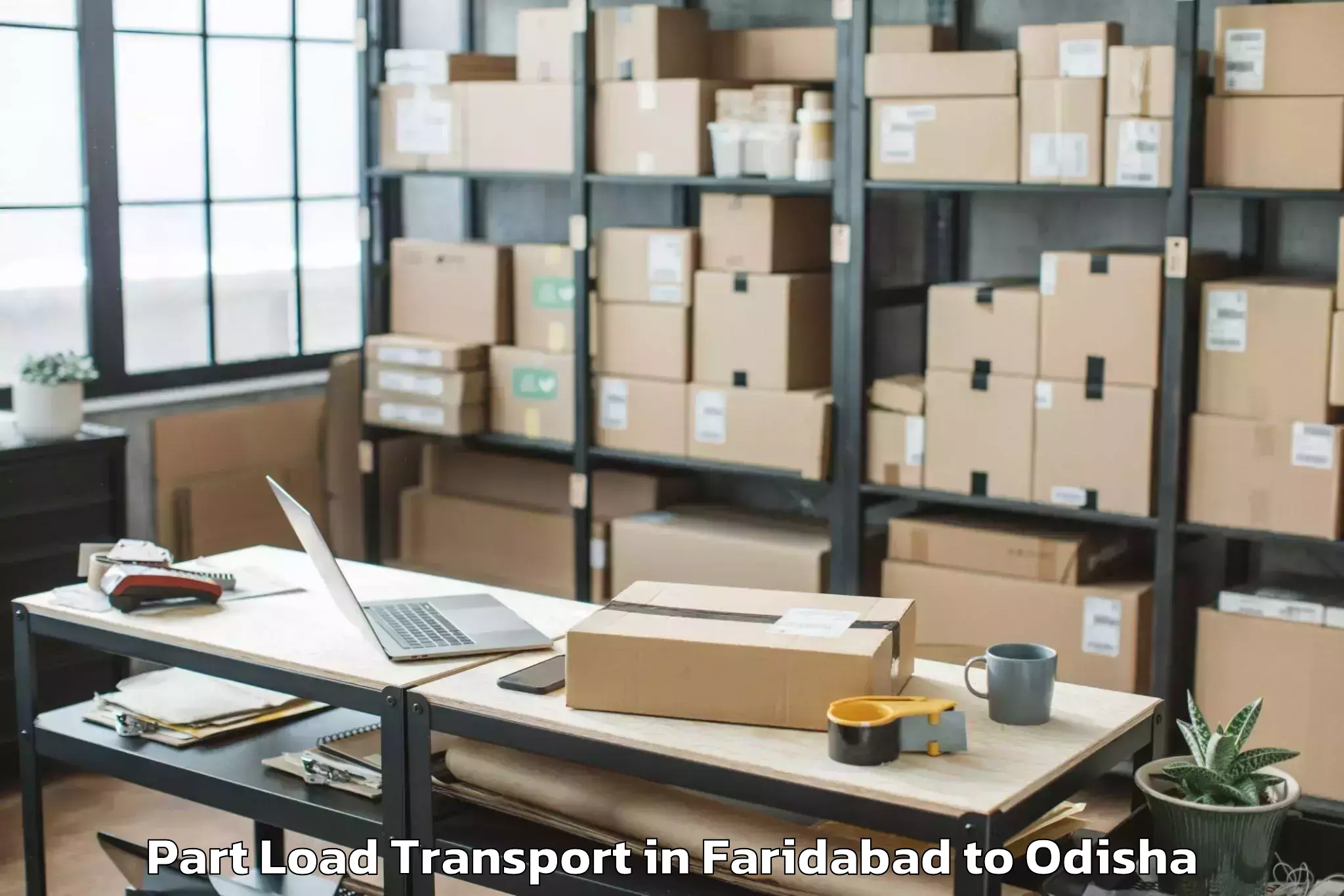 Reliable Faridabad to Delanga Part Load Transport